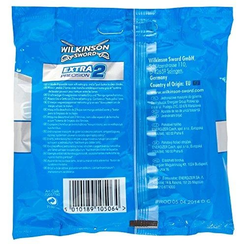 Wilkinson Sword "Wilkinson Extra2" vienkartinis skustuvas su 2 peiliukais 7 vienetai