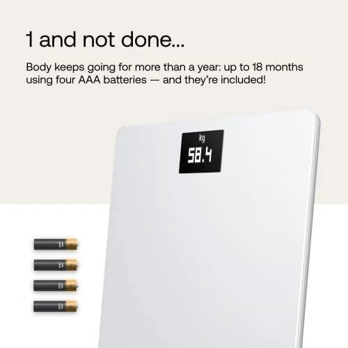 Withings Body išmaniosios svarstyklės, baltos spalvos (WBS06-White-All-Inter)