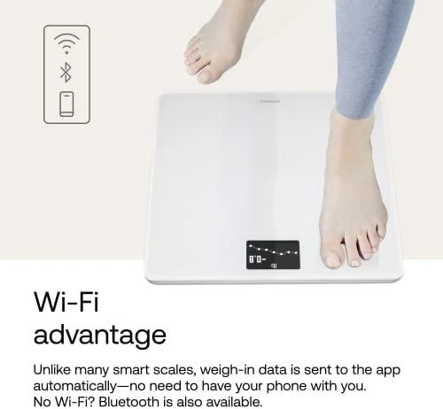 Withings Body išmaniosios svarstyklės, baltos spalvos (WBS06-White-All-Inter)
