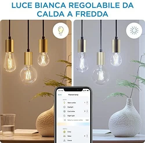 WiZ - G95 Clear Globe E27 Tunable Filament - Smart Home
