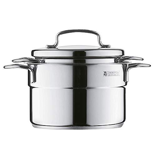 WMF Puodas su dangčiu, aukštas Mini 14 cm, 1,3l, plieno, dujų indukcija