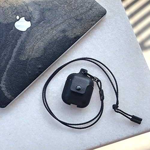 Woodcessories Juodas „AirPod“ odinis dėklas su dirželiu