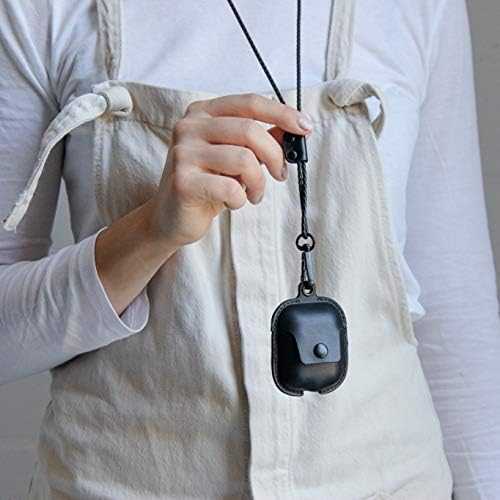 Woodcessories Juodas „AirPod“ odinis dėklas su dirželiu