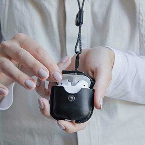 Woodcessories Juodas „AirPod“ odinis dėklas su dirželiu