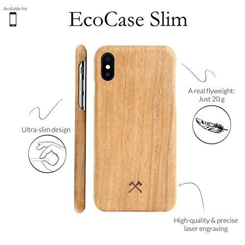 Dėklas „Woodcessories EcoCase Cevlar iPhone X“ riešuto spalvos „eco210“