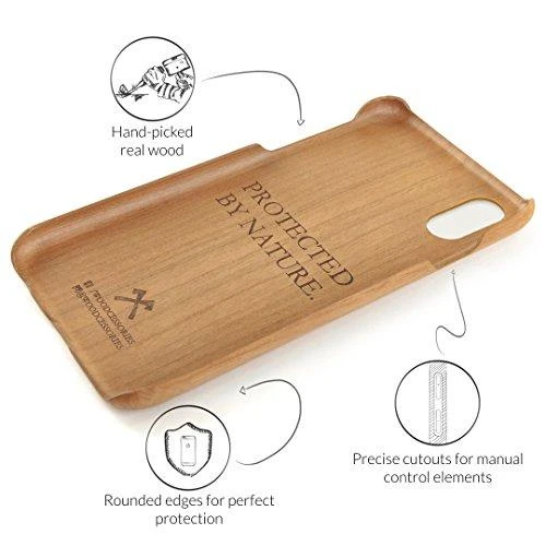 Dėklas „Woodcessories EcoCase Cevlar iPhone X“ riešuto spalvos „eco210“