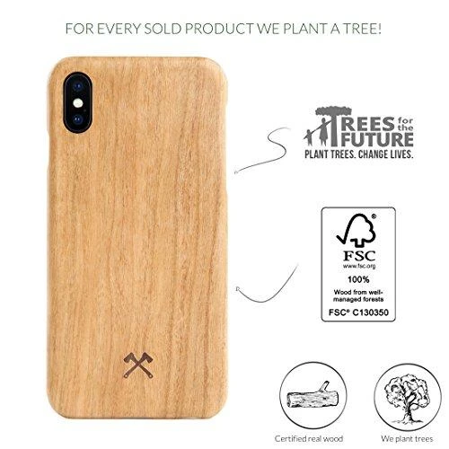 Dėklas „Woodcessories EcoCase Cevlar iPhone X“ riešuto spalvos „eco210“