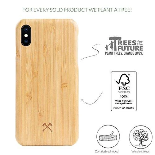 „Woodcessories Slim Series EcoCase iPhone Xs Max“ bambukinis dėklas eco276