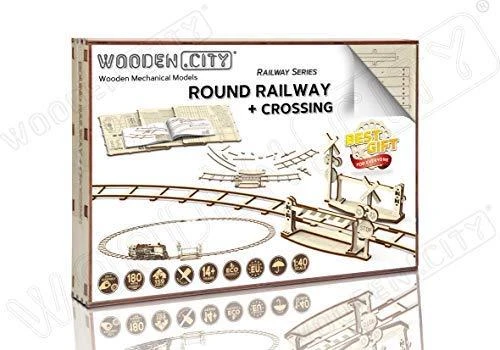 Wooden City Mediniai 3D galvosūkiai - apvalios trasos + sankryžos