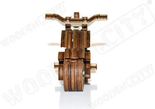 Wooden City Wooden.City 3D medinis motociklo dėlionė – Chopper valdiklis