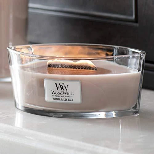 WoodWick Aromatinė žvakė (Vanilla & Sea Salt), 453,6 g
