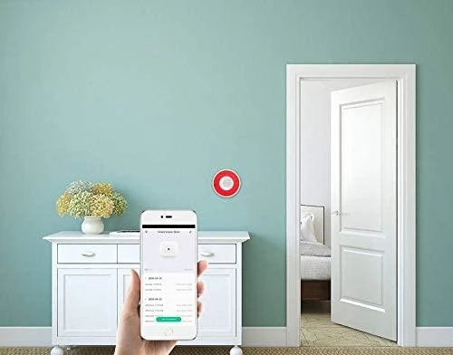Išmanioji ZigBee TUYA bevielė patalpos sirena, ≥85dB, 5V DC su įkraunama baterija, balta, WOOX