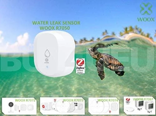 Išmanusis ZigBee TUYA bevielis patalpos vandens nuotėkio jutiklis, WOOX