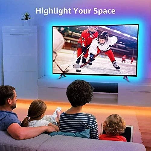 LED juostos komplektas su Wi-Fi valdikliu ir maitinimo šaltiniu, RGB+WW, 5m, 24W, 1000lm, TUYA / Smart Life, WOOX