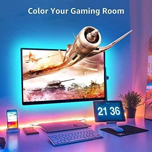 LED juostos komplektas su Wi-Fi valdikliu ir maitinimo šaltiniu, RGB+WW, 5m, 24W, 1000lm, TUYA / Smart Life, WOOX