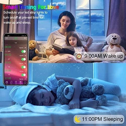LED juostos komplektas su Wi-Fi valdikliu ir maitinimo šaltiniu, RGB+WW, 5m, 24W, 1000lm, TUYA / Smart Life, WOOX