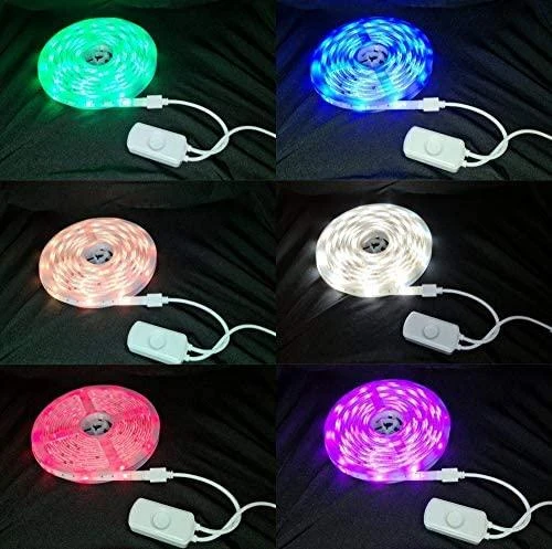 LED juostos komplektas su Wi-Fi valdikliu ir maitinimo šaltiniu, RGB+WW, 5m, 24W, 1000lm, TUYA / Smart Life, WOOX