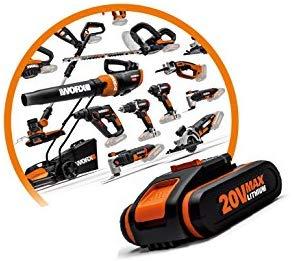 WORX akumuliatorinė LED darbinė lempa 20 V, 1500 lm, 360° kampas, WX026.9