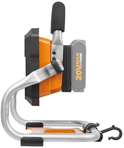 WORX akumuliatorinė LED darbinė lempa 20 V, 1500 lm, 360° kampas, WX026.9