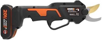 WORX 20V 25 mm akumuliatorinės bešepetėlinės genėjimo žirklės - su akumuliatoriumi ir įkrovikliu (WG330E)