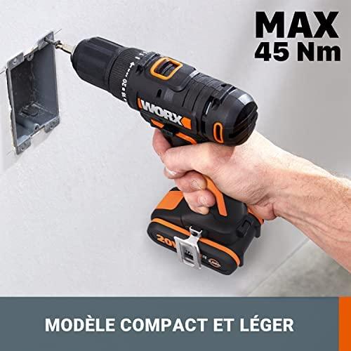 WORX Akumuliatorinis gręžtuvas WX108 20V 2x2.0Ah