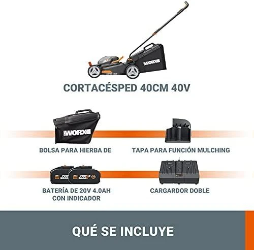 Akumuliatorinė vejapjovė WORX WG743E 2x20V 4Ah