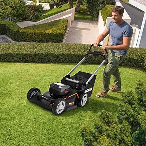 Akumuliatorinė savaeigė vejapjovė Worx WG749E; 2x20 V; 2x4,0 Ah akum.