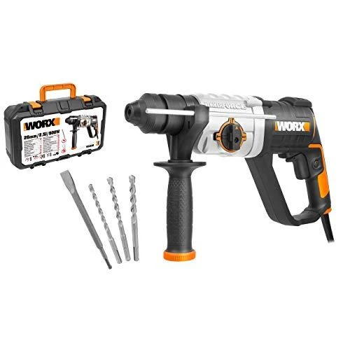 Smūginis gręžtuvas sds+ 800w 2,5j, lagaminas WX339 Worx