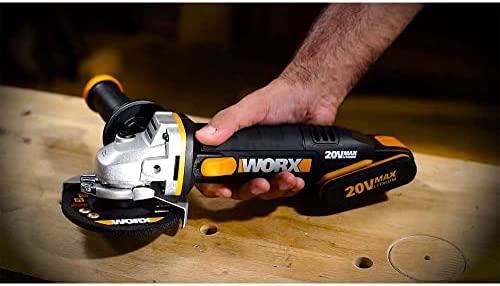 Kampinis šlifuoklis Worx WX803; 20 V; 1x4,0 Ah akum.