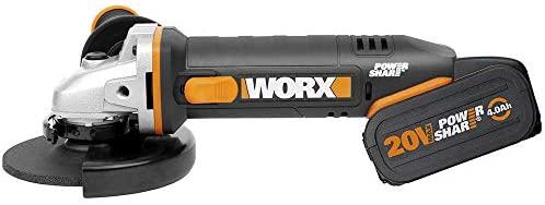 Kampinis šlifuoklis Worx WX803; 20 V; 1x4,0 Ah akum.