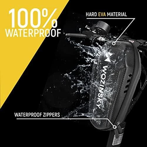Wozinsky waterproof scooter handlebar bag 3l handlebar bag juodos spalvos (WSB4BK)