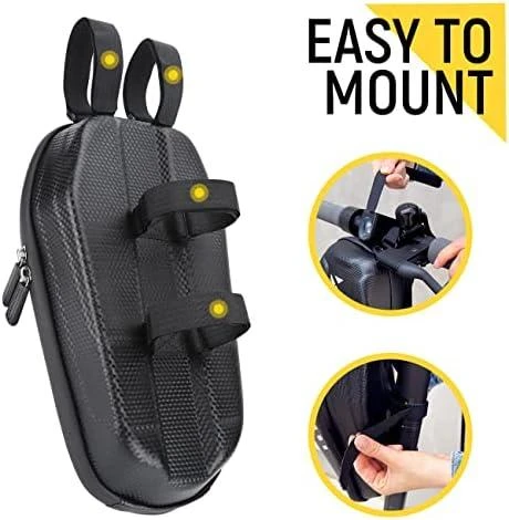 Wozinsky waterproof scooter handlebar bag 3l handlebar bag juodos spalvos (WSB4BK)