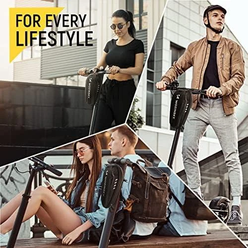 Wozinsky waterproof scooter handlebar bag 3l handlebar bag juodos spalvos (WSB4BK)