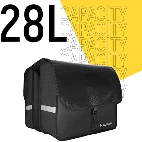 Wozinsky dviračių dėtuvė dviguba 28 l juoda (WBB34BK)