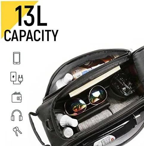 Wozinsky bike carrier bag with shoulder strap 13l juodos spalvos (WBB1BK)