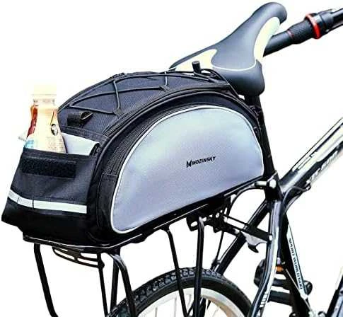 Wozinsky bike carrier bag with shoulder strap 13l juodos spalvos (WBB1BK)