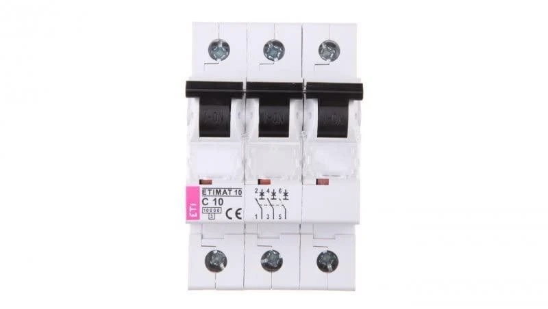 Eti-Polam grandinės pertraukiklis ETIMAT10 3P C 10A 10kA AC - 002135714