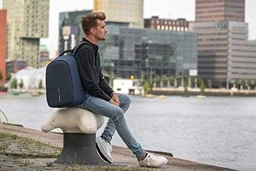 Kuprinė su apsauga nuo vagių XD Design Bobby Hero Regular, Mėlynos spalvos (Pažeista pakuotė)