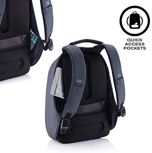Kuprinė su apsauga nuo vagių XD Design Bobby Hero Regular, Mėlynos spalvos (Pažeista pakuotė)
