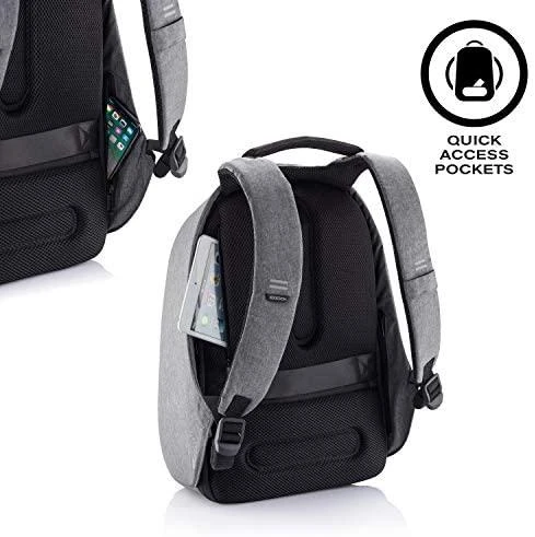 Kuprinė su apsauga nuo vagių XD Design Bobby Hero Regular, Juodos/Pilkos spalvos