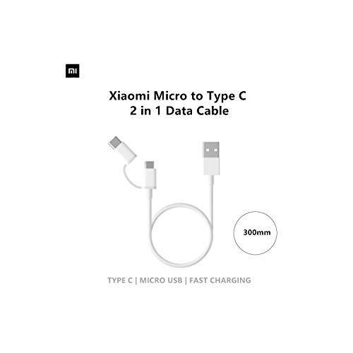„Mi 2-in-1“ USB laidas („Micro USB“ iki C tipo) „Xiaomi USB-A“, C tipas