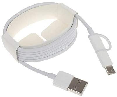 „Mi 2-in-1“ USB laidas („Micro USB“ iki C tipo) „Xiaomi USB-A“, C tipas