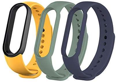 XIAOMI Mi Smart Band 5/6 Strap Mėlyna Geltona Žalias