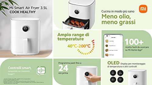 Gruzdintuvė Xiaomi Mi Smart Air Fryer Power 1500 W, Talpa 3.5 l, Balta