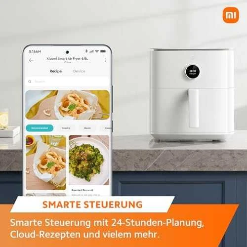 Xiaomi Gruzdintuvė Smart Air Fryer 6.5 L, Balta