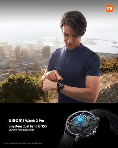 Išmanusis laikrodis Xiaomi Watch 2 Pro BT, Juodos spalvos nerūdijančio plieno korpusas su juodos spalvos silikoniniu dirželiu