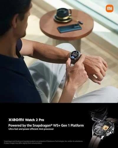 Išmanusis laikrodis Xiaomi Watch 2 Pro BT, Juodos spalvos nerūdijančio plieno korpusas su juodos spalvos silikoniniu dirželiu