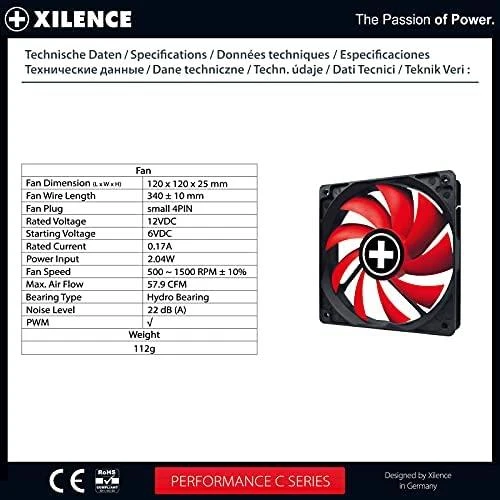 LISTAN XILENCE Performance C korpuso ventiliatorius 120 mm PWM