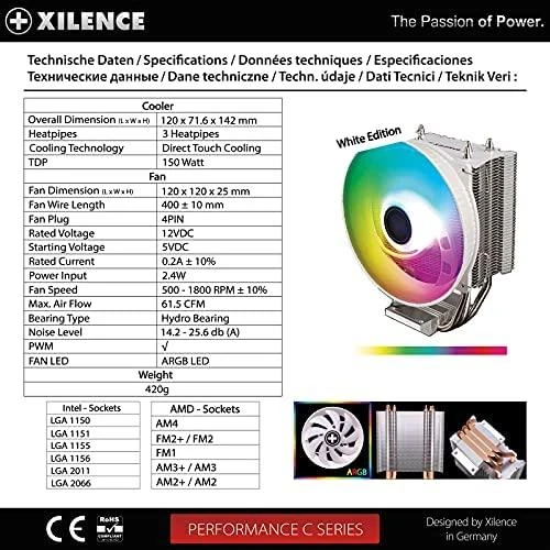 CPU COOLER MULTI SOCKET/M403PRO.W.ARGB XC229 XILENCE
