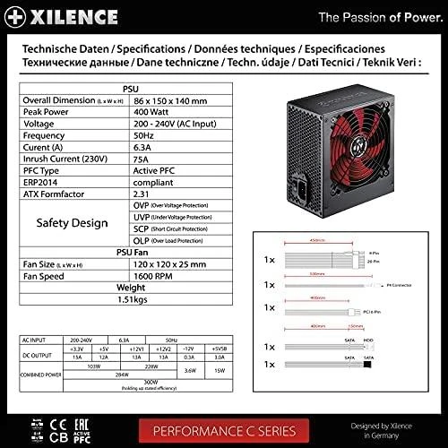 400 W Xilence našumo XP400R6 ErP paruoštas